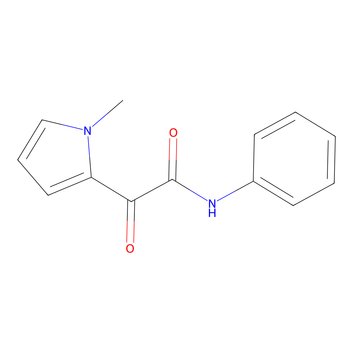 2-(1-methyl-1H-pyrrol-2-yl)-2-oxo-N-phenylacetamide molecular structure, CAS 477871-95-7