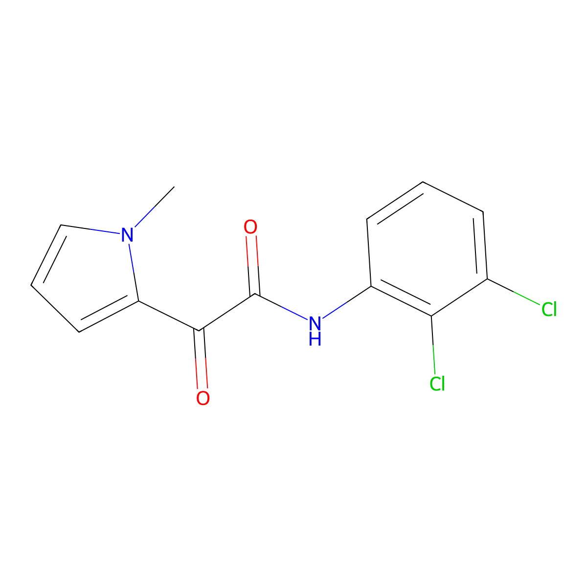 N-(2,3-dichlorophenyl)-2-(1-methyl-1H-pyrrol-2-yl)-2-oxoacetamide molecular structure, CAS 477872-01-8