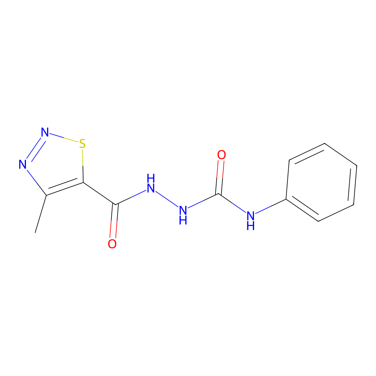 2-[(4-methyl-1,2,3-thiadiazol-5-yl)carbonyl]-N-phenyl-1-hydrazinecarboxamide molecular structure, CAS 477872-18-7