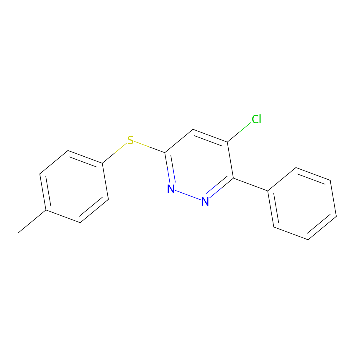 4-Chloro-6-[(4-methylphenyl)sulfanyl]-3-phenylpyridazine molecular structure, CAS 477872-27-8
