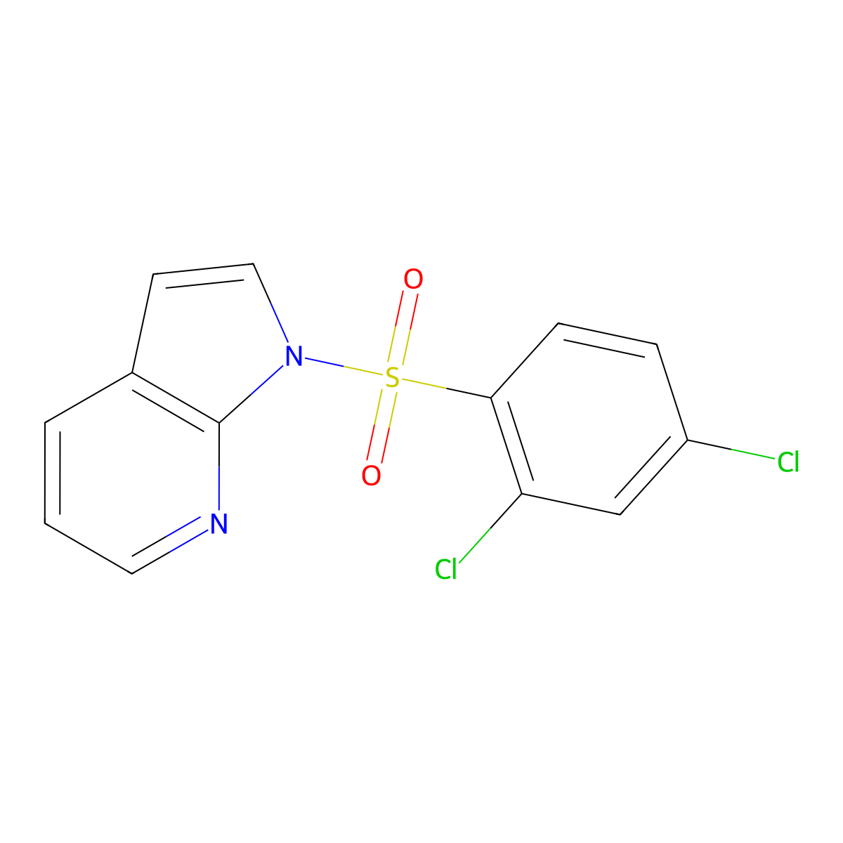 1-[(2,4-dichlorophenyl)sulfonyl]-1H-pyrrolo[2,3-b]pyridine molecular structure, CAS 477872-33-6