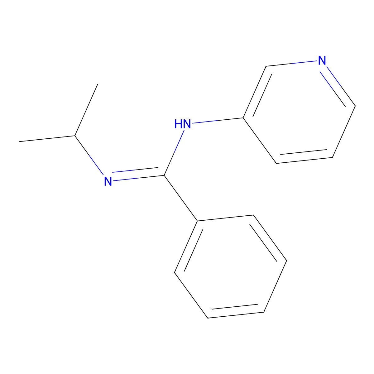 N'-isopropyl-N-(3-pyridinyl)benzenecarboximidamide molecular structure, CAS 477873-03-3