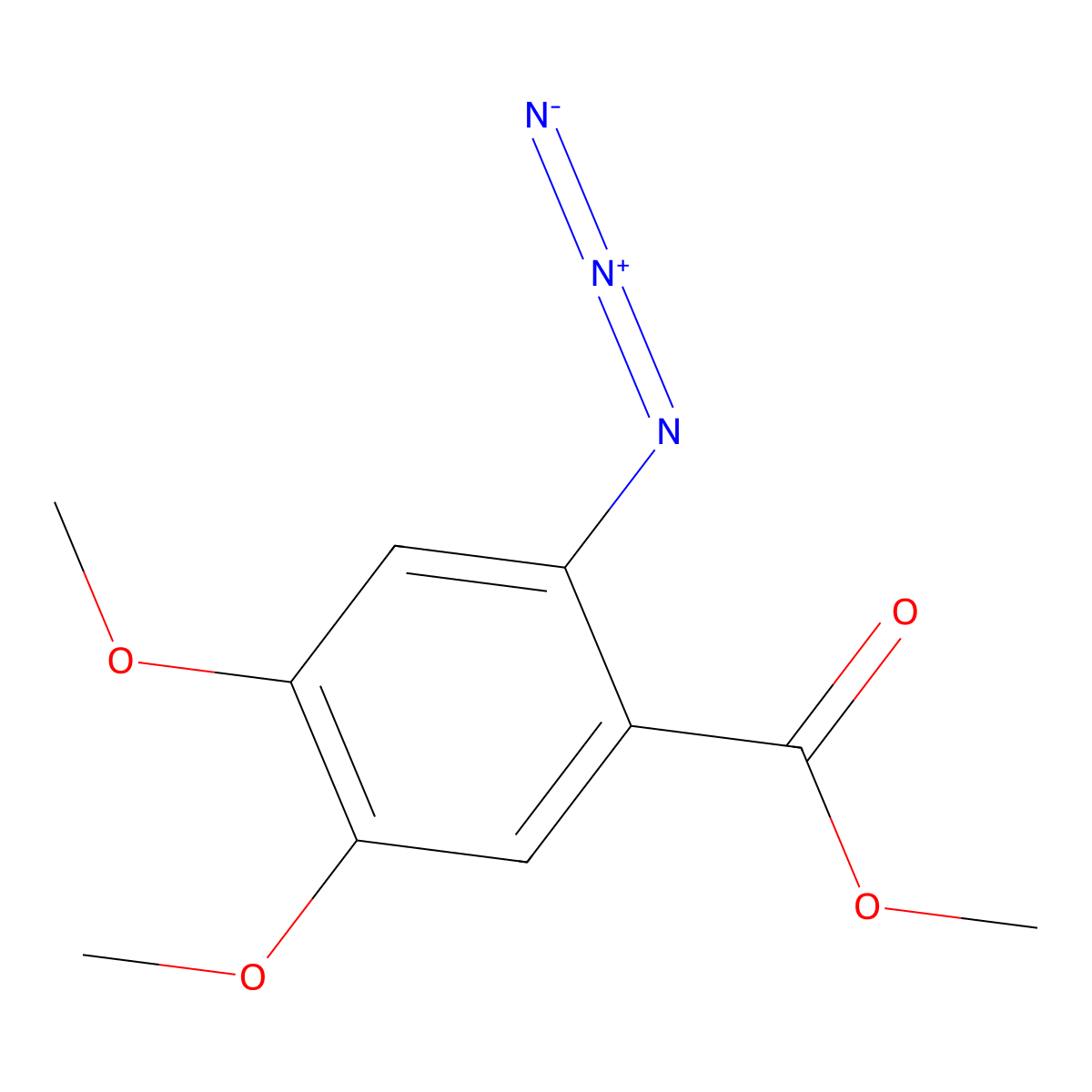 Methyl 2-azido-4,5-dimethoxybenzoate molecular structure, CAS 477883-38-8