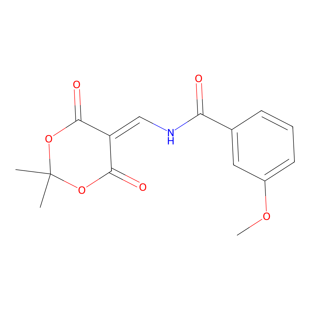 N-[(2,2-dimethyl-4,6-dioxo-1,3-dioxan-5-ylidene)methyl]-3-methoxybenzamide molecular structure, CAS 477885-73-7