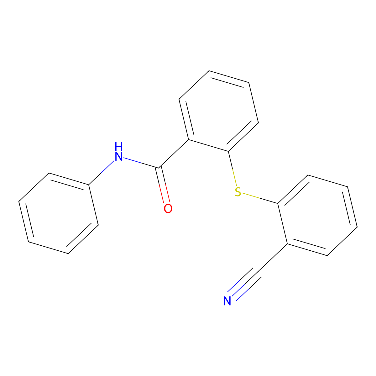 2-[(2-cyanophenyl)sulfanyl]-N-phenylbenzenecarboxamide molecular structure, CAS 477885-78-2