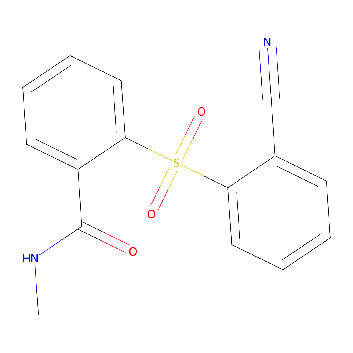 2-[(2-cyanophenyl)sulfonyl]-N-methylbenzenecarboxamide molecular structure, CAS 477885-82-8