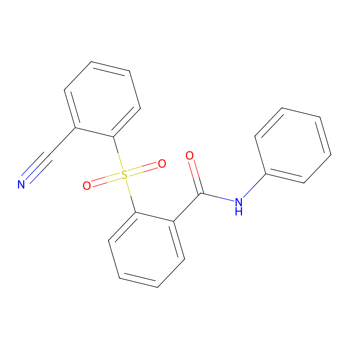 2-((2-Cyanophenyl)sulfonyl)-N-phenylbenzenecarboxamide molecular structure, CAS 477885-96-4
