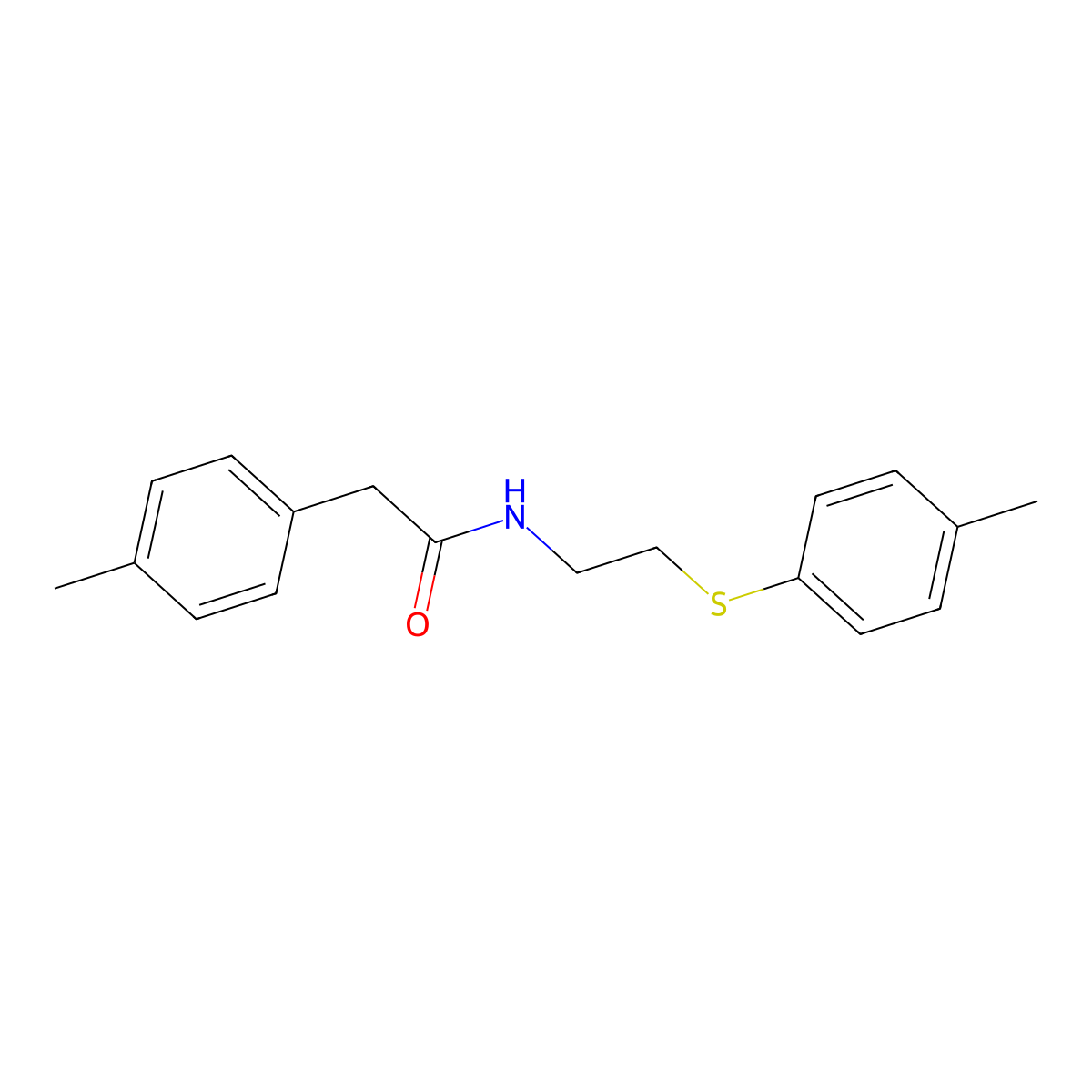 2-(4-methylphenyl)-N-{2-[(4-methylphenyl)sulfanyl]ethyl}acetamide molecular structure, CAS 477886-00-3