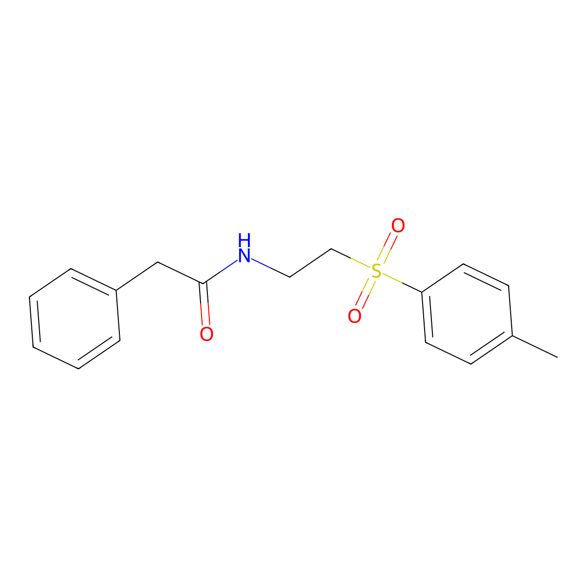 N-(2-((4-Methylphenyl)sulfonyl)ethyl)-2-phenylacetamide molecular structure, CAS 477886-02-5