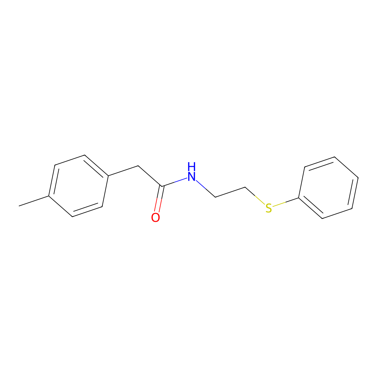 2-(4-Methylphenyl)-N-(2-(phenylsulfanyl)ethyl)acetamide molecular structure, CAS 477886-12-7