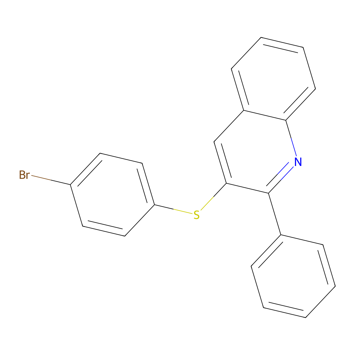 4-Bromophenyl 2-phenyl-3-quinolinyl sulfide molecular structure, CAS 477886-48-9