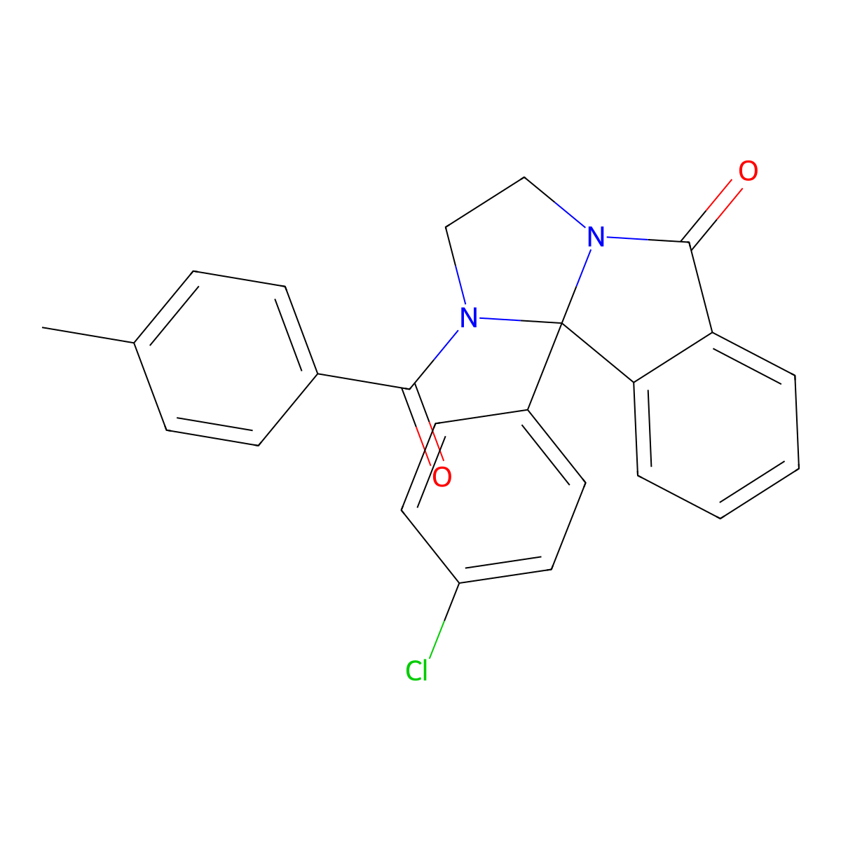 9b-(4-chlorophenyl)-1-(4-methylbenzoyl)-1,2,3,9b-tetrahydro-5H-imidazo[2,1-a]isoindol-5-one molecular structure, CAS 477886-49-0