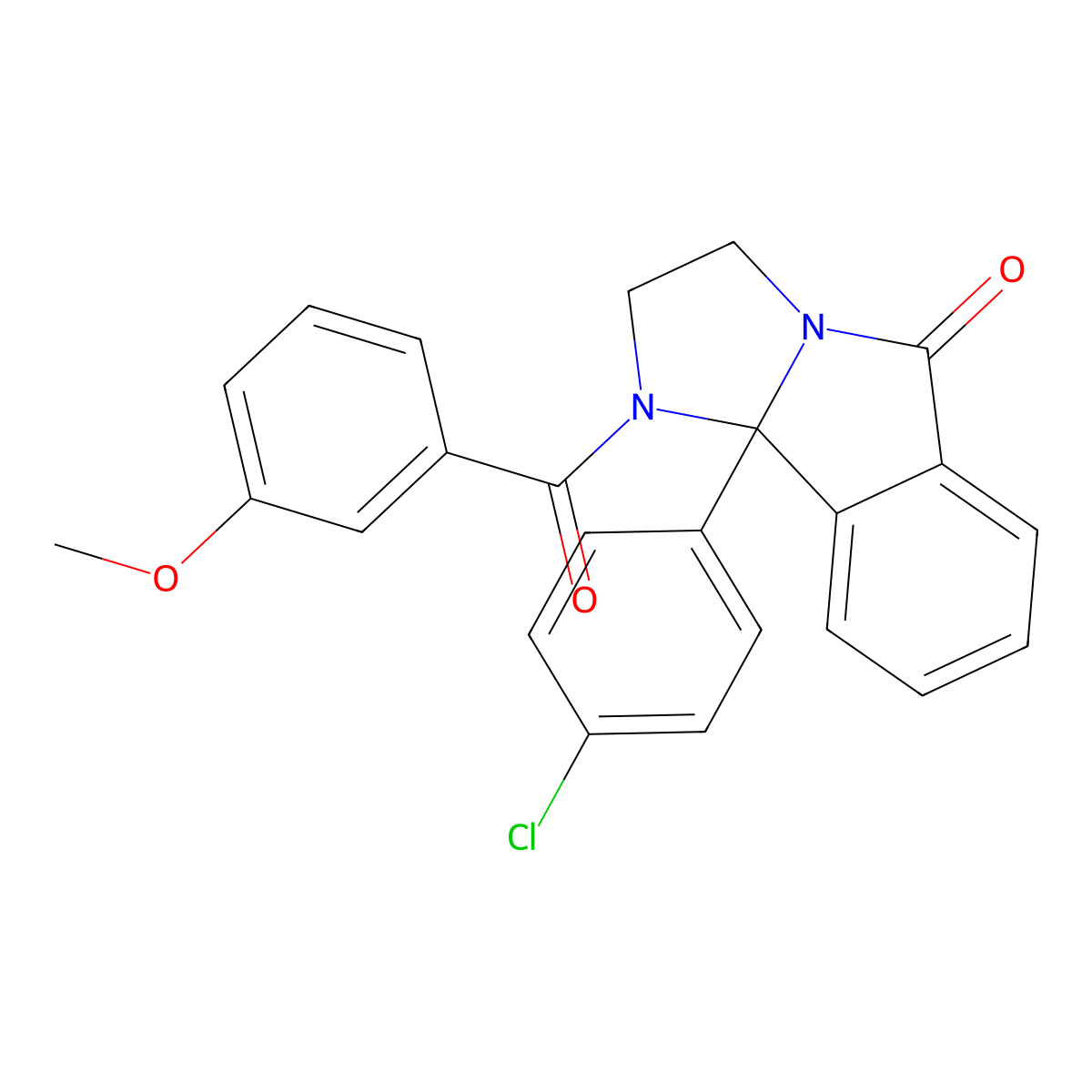 9b-(4-chlorophenyl)-1-(3-methoxybenzoyl)-1,2,3,9b-tetrahydro-5H-imidazo[2,1-a]isoindol-5-one molecular structure, CAS 477886-54-7