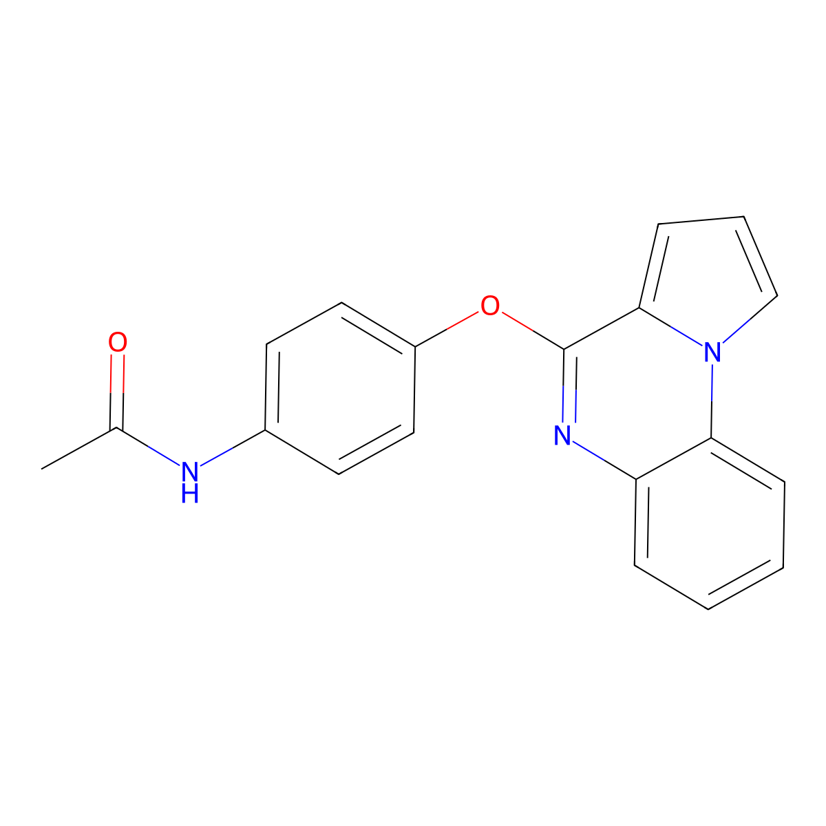 N-(4-{pyrrolo[1,2-a]quinoxalin-4-yloxy}phenyl)acetamide molecular structure, CAS 477886-72-9