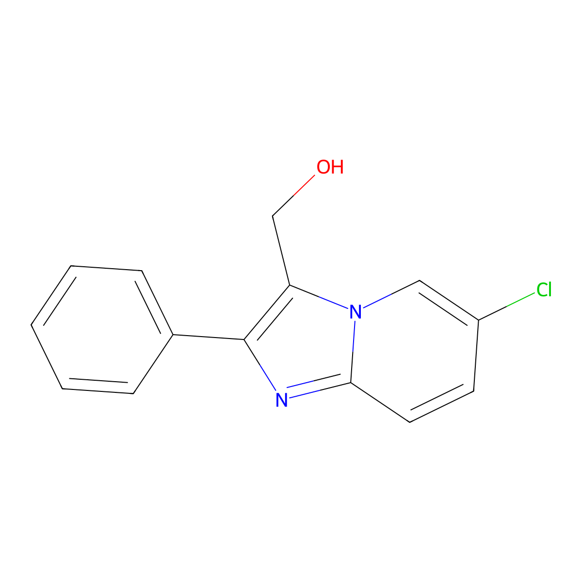(6-Chloro-2-phenylimidazo[1,2-a]pyridin-3-yl)methanol molecular structure, CAS 477886-82-1