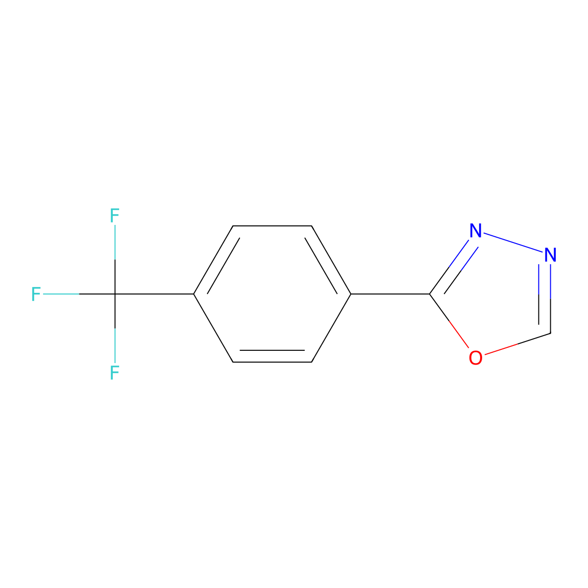 2-[4-(Trifluoromethyl)phenyl]-1,3,4-oxadiazole molecular structure, CAS 477886-85-4