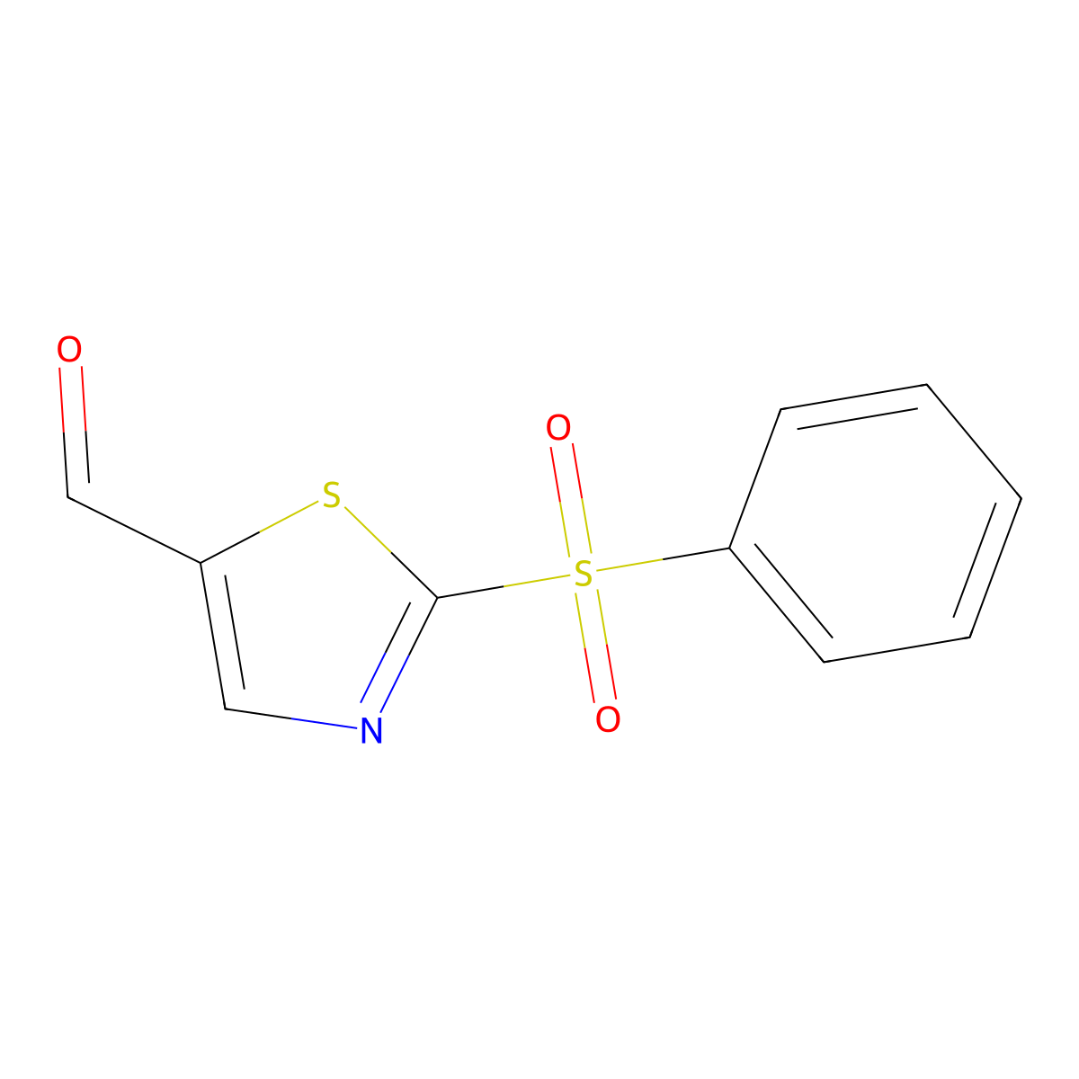 2-(Benzenesulfonyl)-1,3-thiazole-5-carbaldehyde molecular structure, CAS 477886-95-6