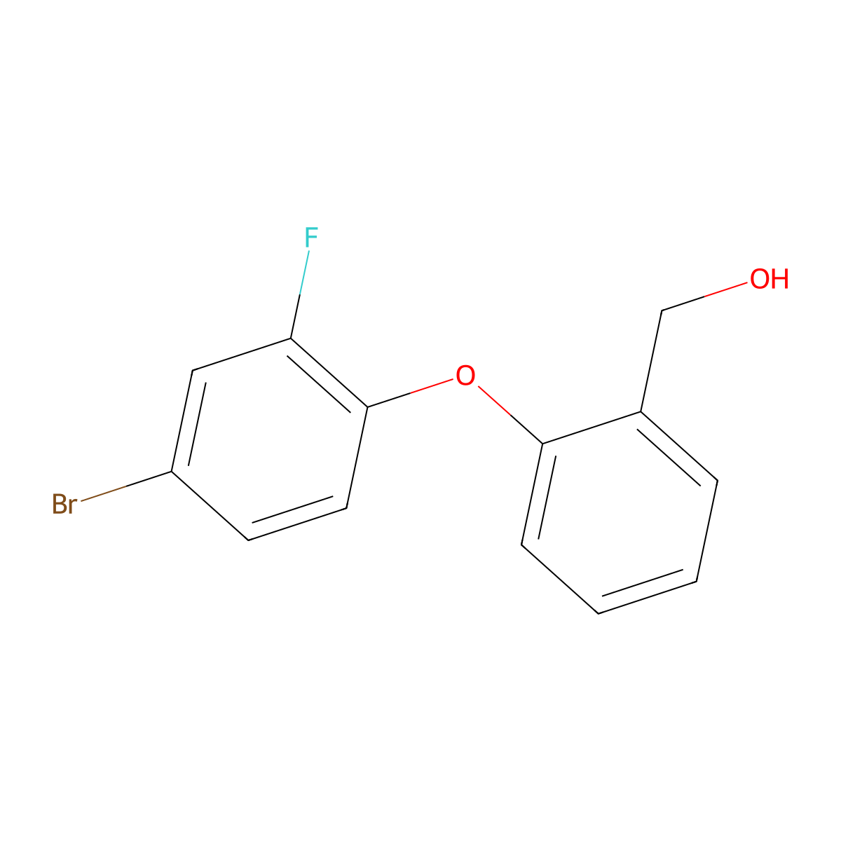[2-(4-Bromo-2-fluorophenoxy)phenyl]methanol molecular structure, CAS 477886-98-9