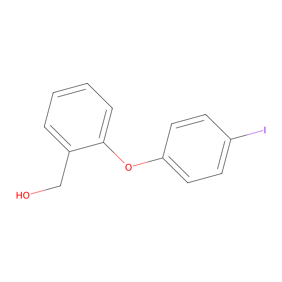2-(4-Iodophenoxy)benzenemethanol molecular structure, CAS 477886-99-0
