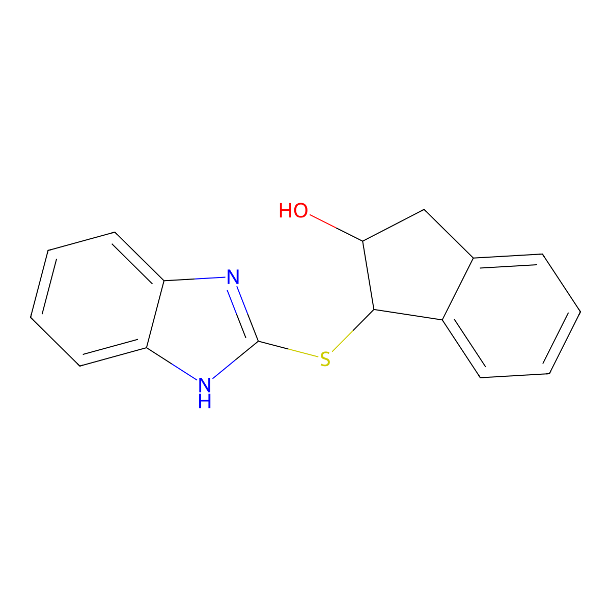 1-(1H-1,3-benzimidazol-2-ylsulfanyl)-2-indanol molecular structure, CAS 477887-00-6