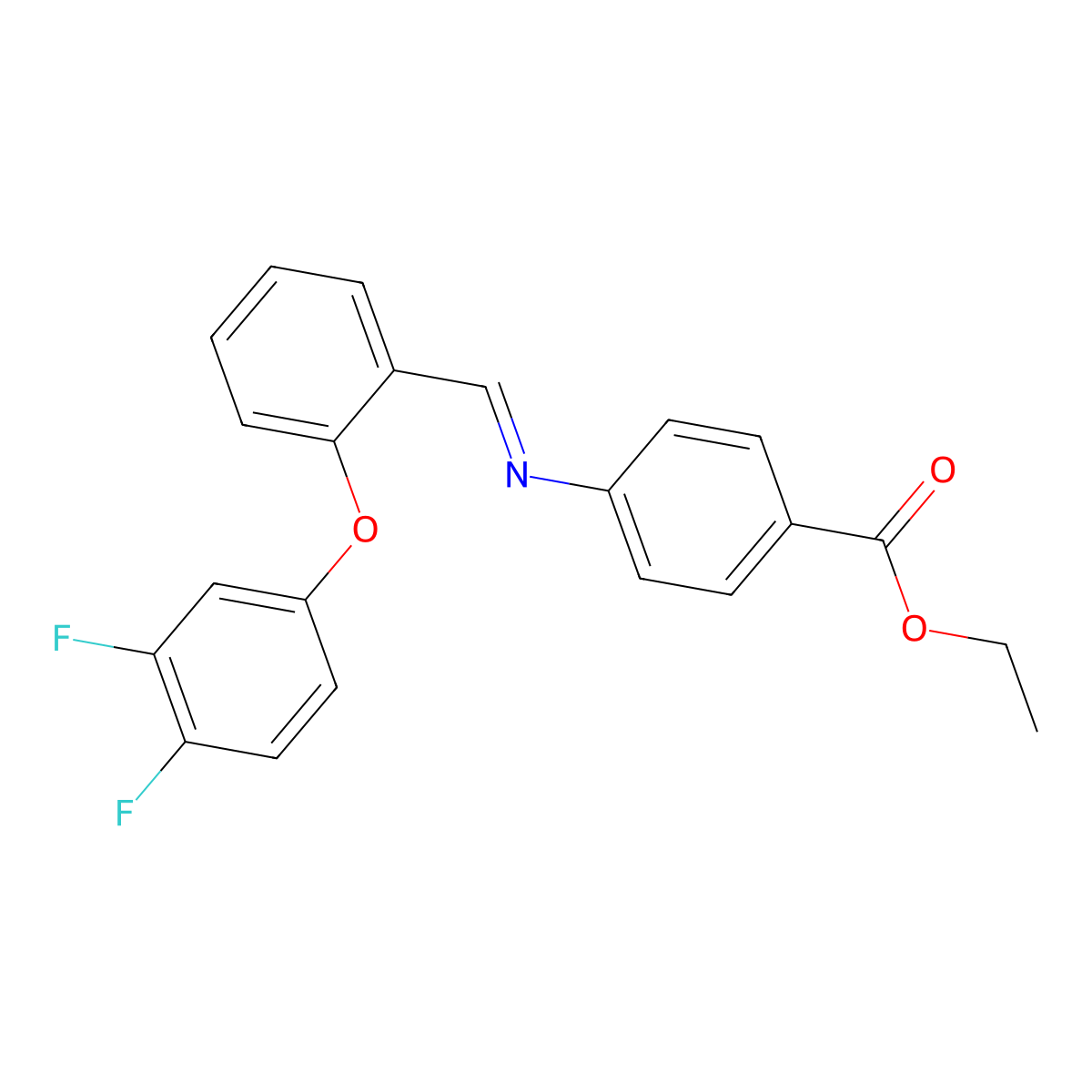 ethyl 4-({(E)-[2-(3,4-difluorophenoxy)phenyl]methylidene}amino)benzenecarboxylate molecular structure, CAS 477887-03-9