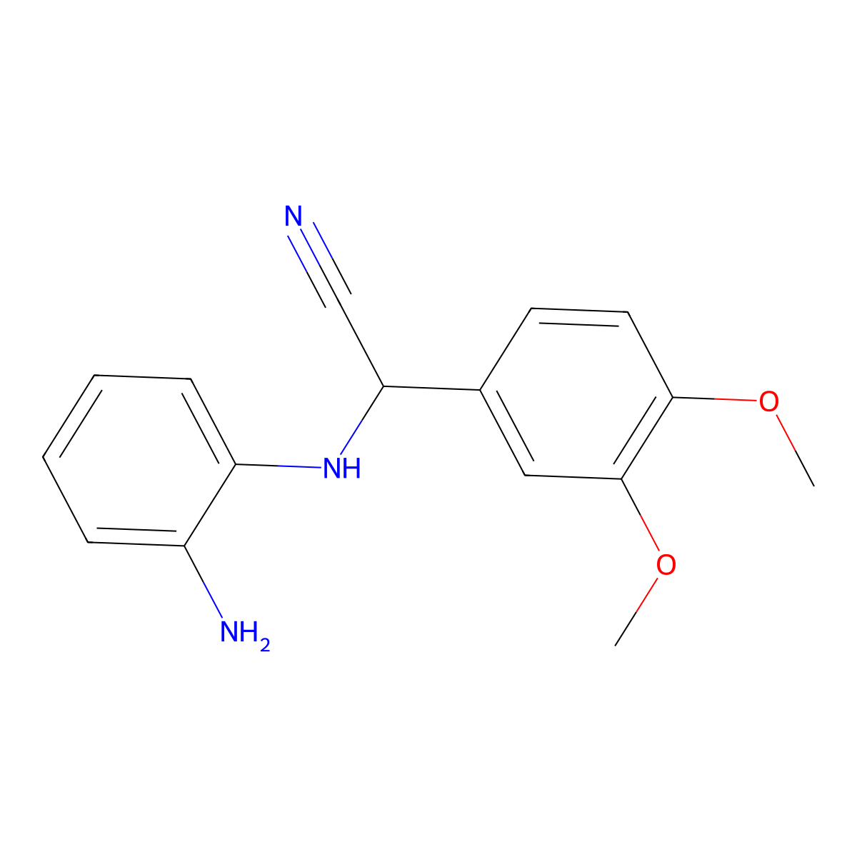 2-(2-Aminoanilino)-2-(3,4-dimethoxyphenyl)acetonitrile molecular structure, CAS 477887-79-9
