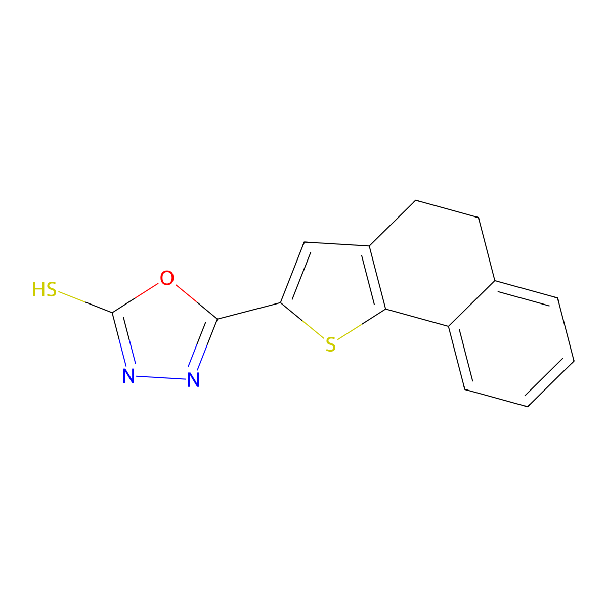 5-(4,5-Dihydronaphtho[1,2-b]thiophen-2-yl)-1,3,4-oxadiazole-2-thiol molecular structure, CAS 477887-99-3