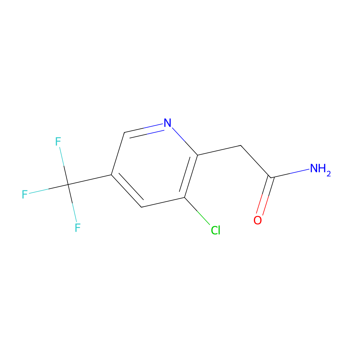 2-[3-Chloro-5-(trifluoromethyl)pyridin-2-yl]acetamide molecular structure, CAS 477888-16-7