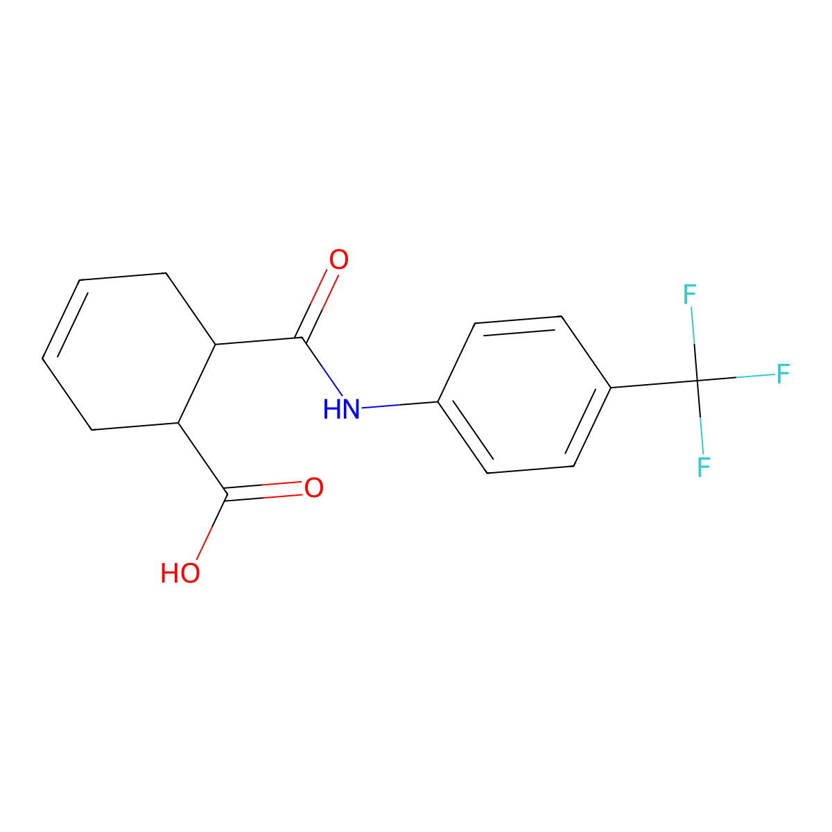 6-{[4-(Trifluoromethyl)anilino]carbonyl}-3-cyclohexene-1-carboxylic acid molecular structure, CAS 477888-70-3