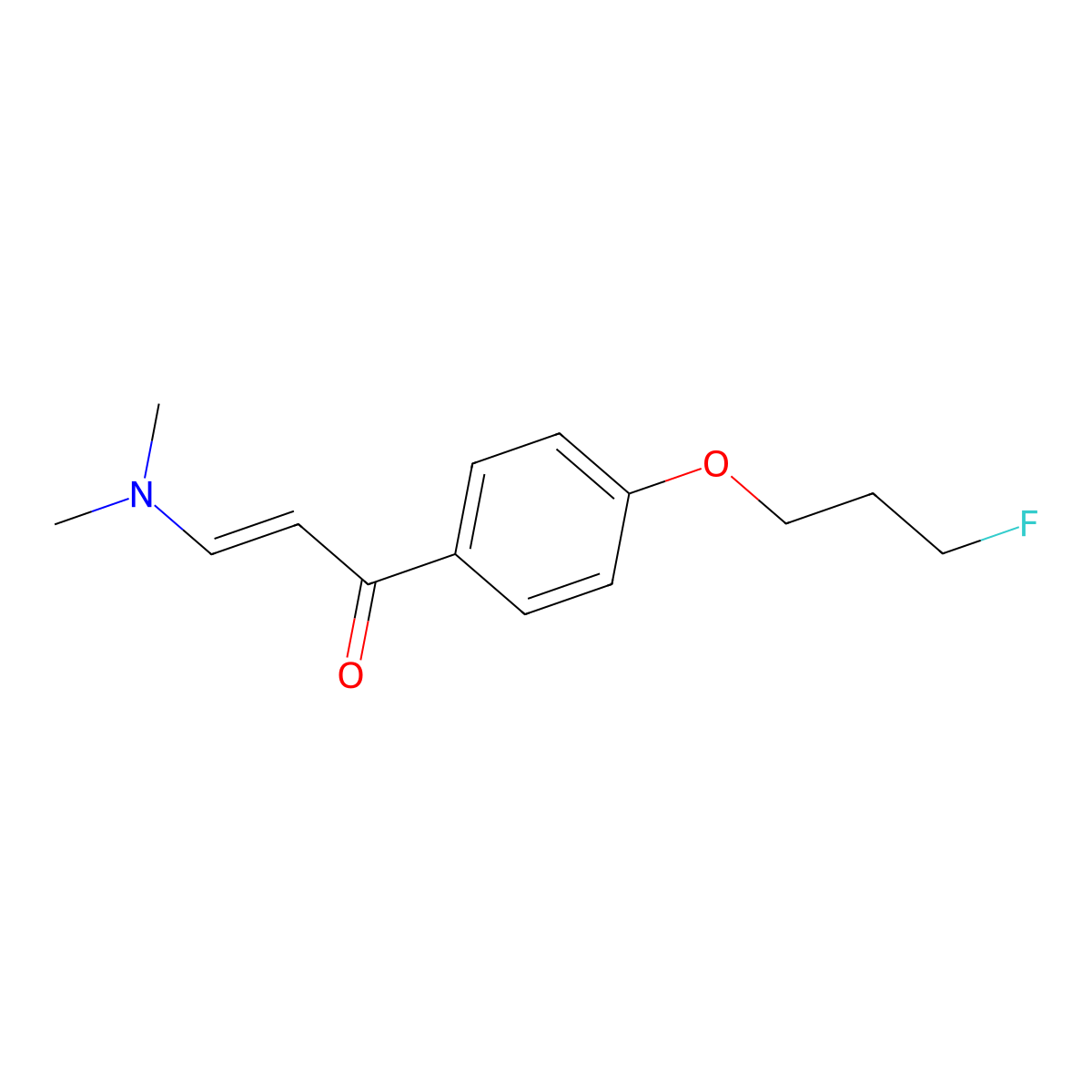 (E)-3-(dimethylamino)-1-[4-(3-fluoropropoxy)phenyl]prop-2-en-1-one molecular structure, CAS 477888-90-7