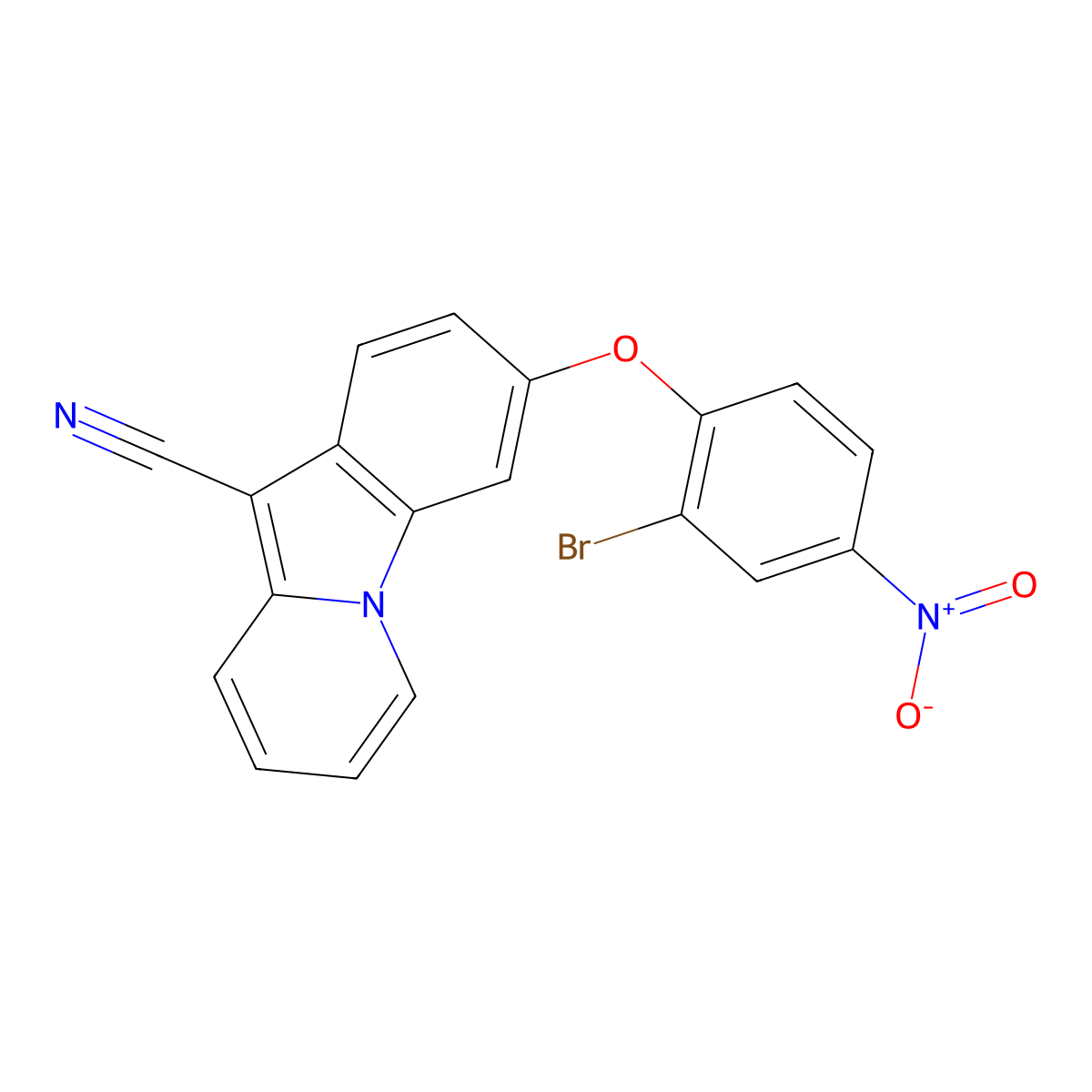 3-(2-Bromo-4-nitrophenoxy)pyrido[1,2-a]indole-10-carbonitrile molecular structure, CAS 477888-95-2