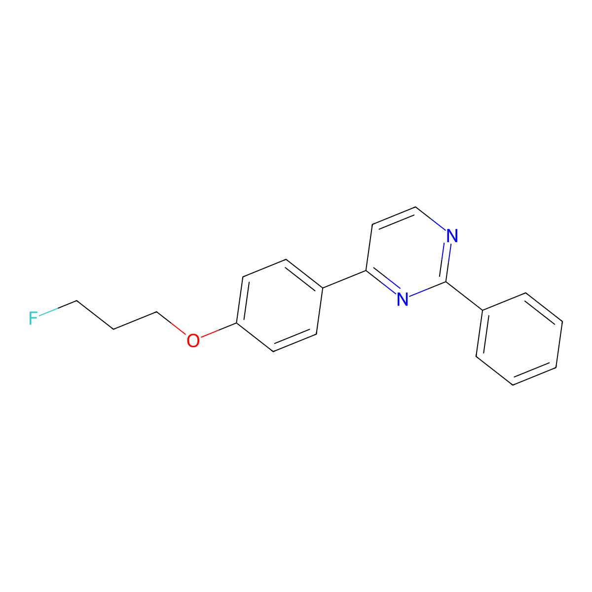 3-Fluoropropyl 4-(2-phenyl-4-pyrimidinyl)phenyl ether molecular structure, CAS 477888-96-3
