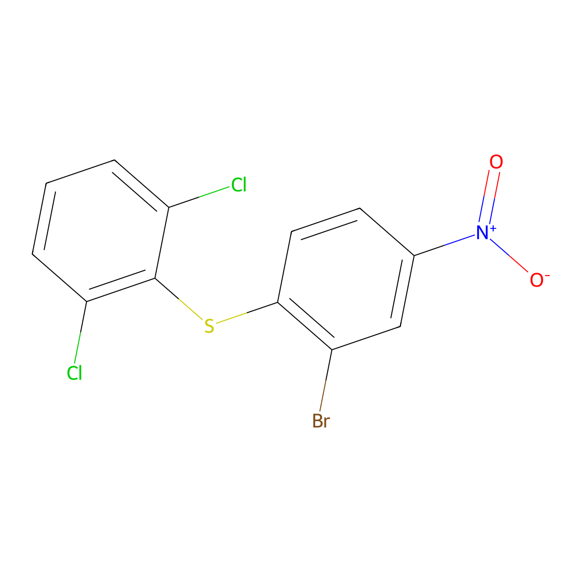 2-[(2-Bromo-4-nitrophenyl)sulfanyl]-1,3-dichlorobenzene molecular structure, CAS 477888-99-6