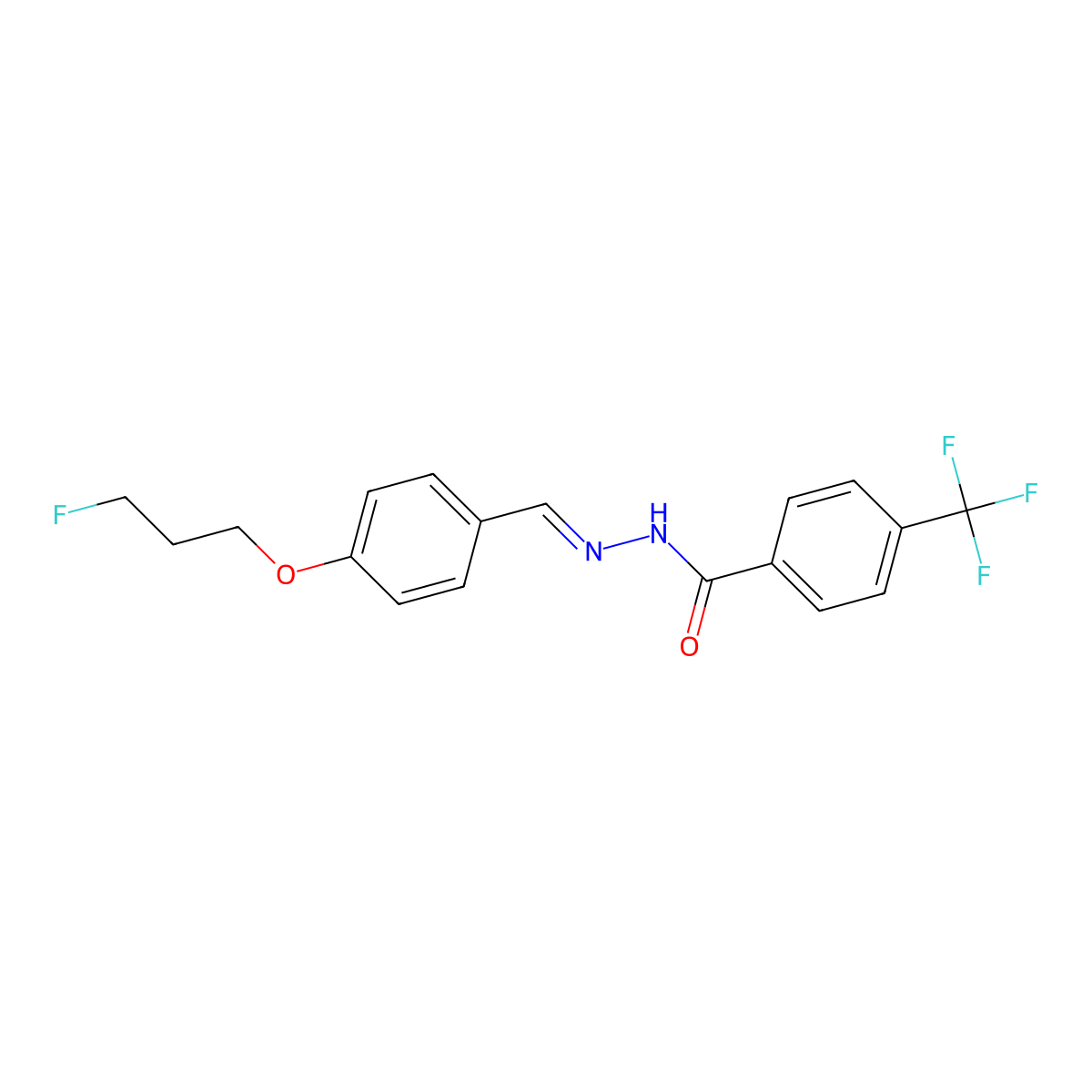 N'-{(E)-[4-(3-fluoropropoxy)phenyl]methylidene}-4-(trifluoromethyl)benzenecarbohydrazide molecular structure, CAS 477889-02-4