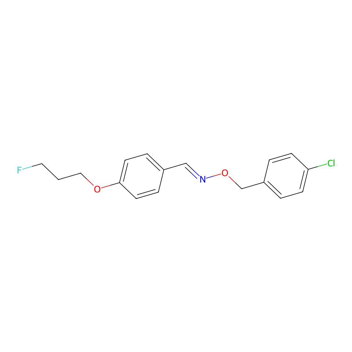 4-(3-fluoropropoxy)benzenecarbaldehyde O-(4-chlorobenzyl)oxime molecular structure, CAS 477889-03-5