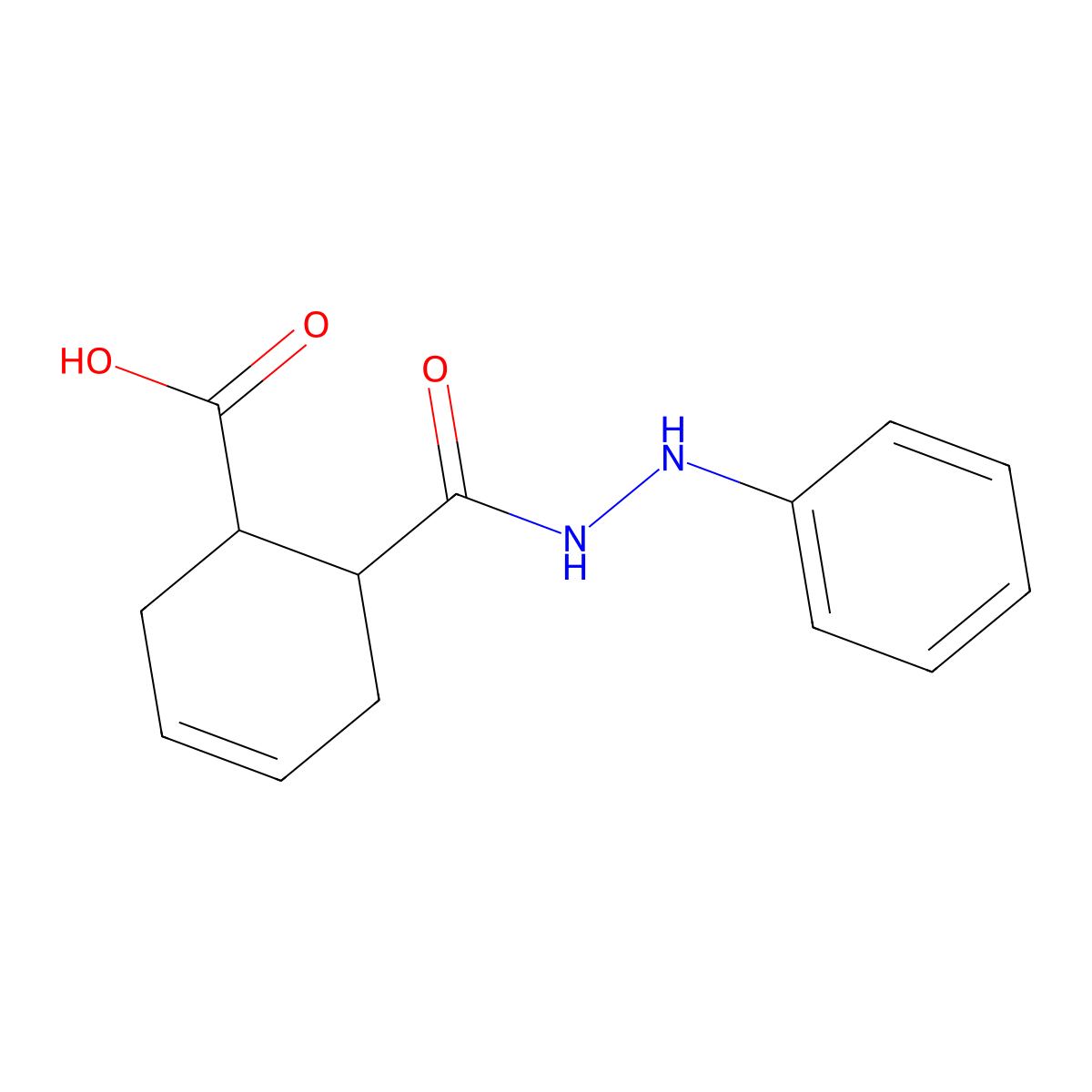 6-[(2-Phenylhydrazino)carbonyl]-3-cyclohexene-1-carboxylic acid molecular structure, CAS 477889-12-6