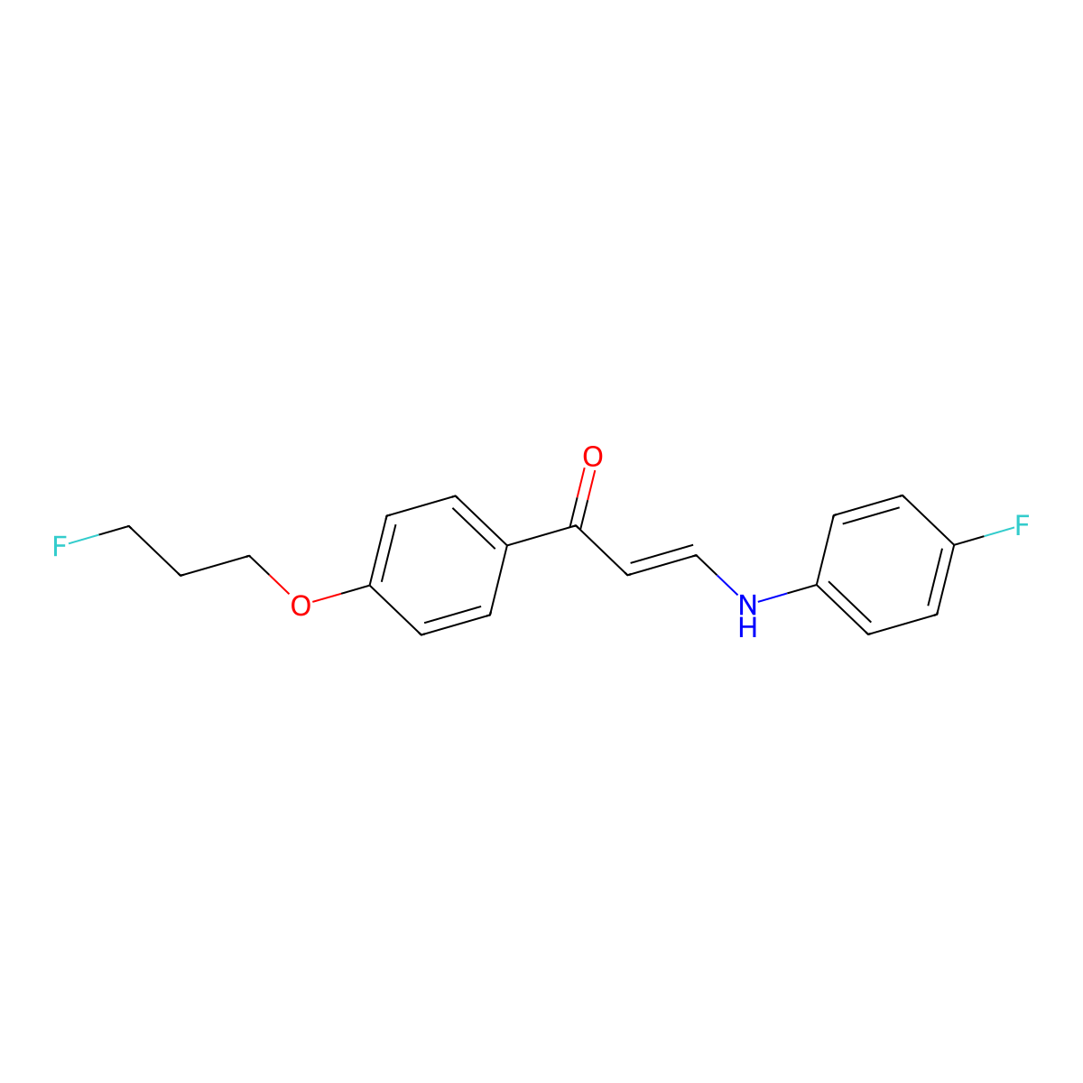 (E)-3-(4-fluoroanilino)-1-[4-(3-fluoropropoxy)phenyl]-2-propen-1-one molecular structure, CAS 477889-14-8