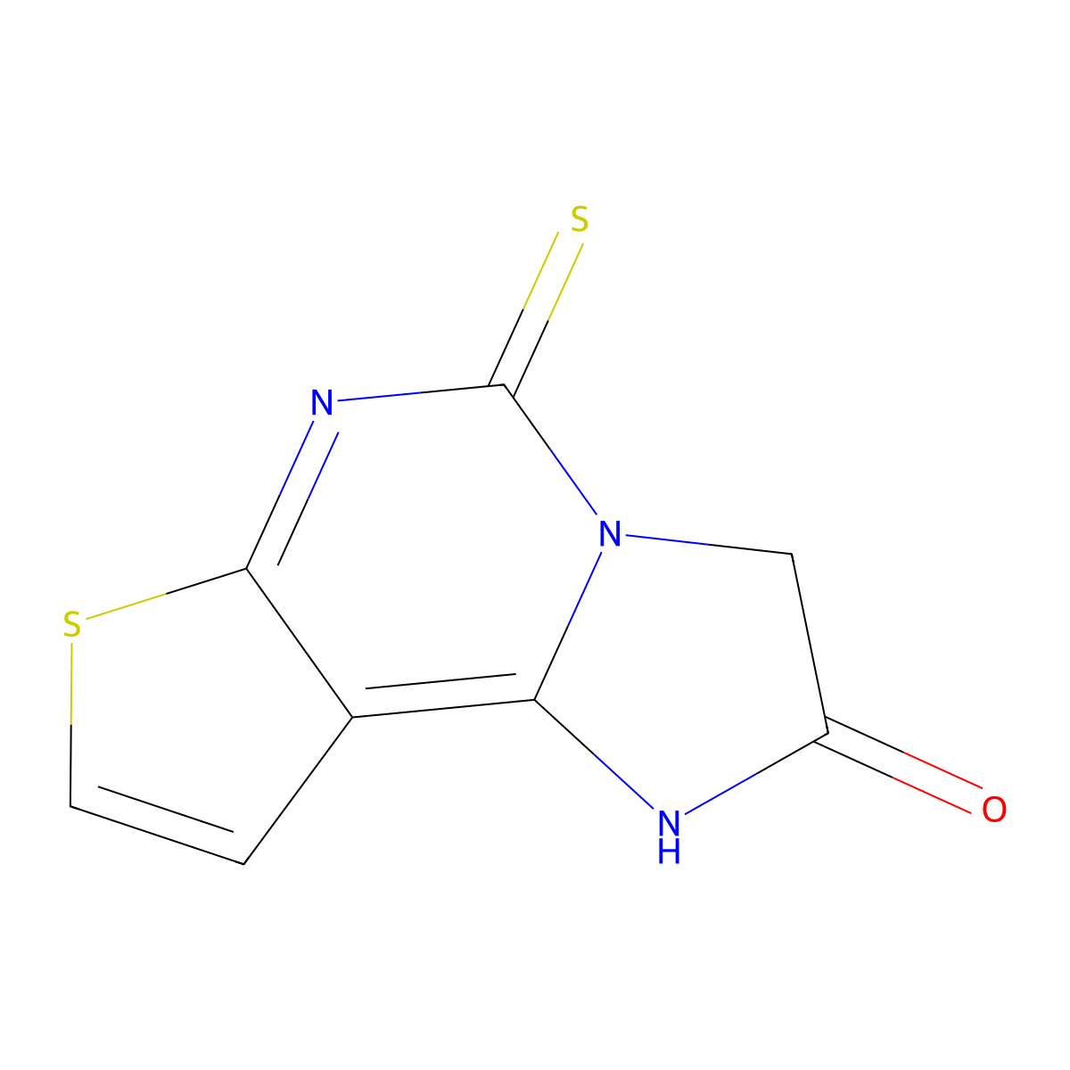 5-thioxo-5,6-dihydroimidazo[1,2-c]thieno[3,2-e]pyrimidin-2(3H)-one molecular structure, CAS 477889-23-9