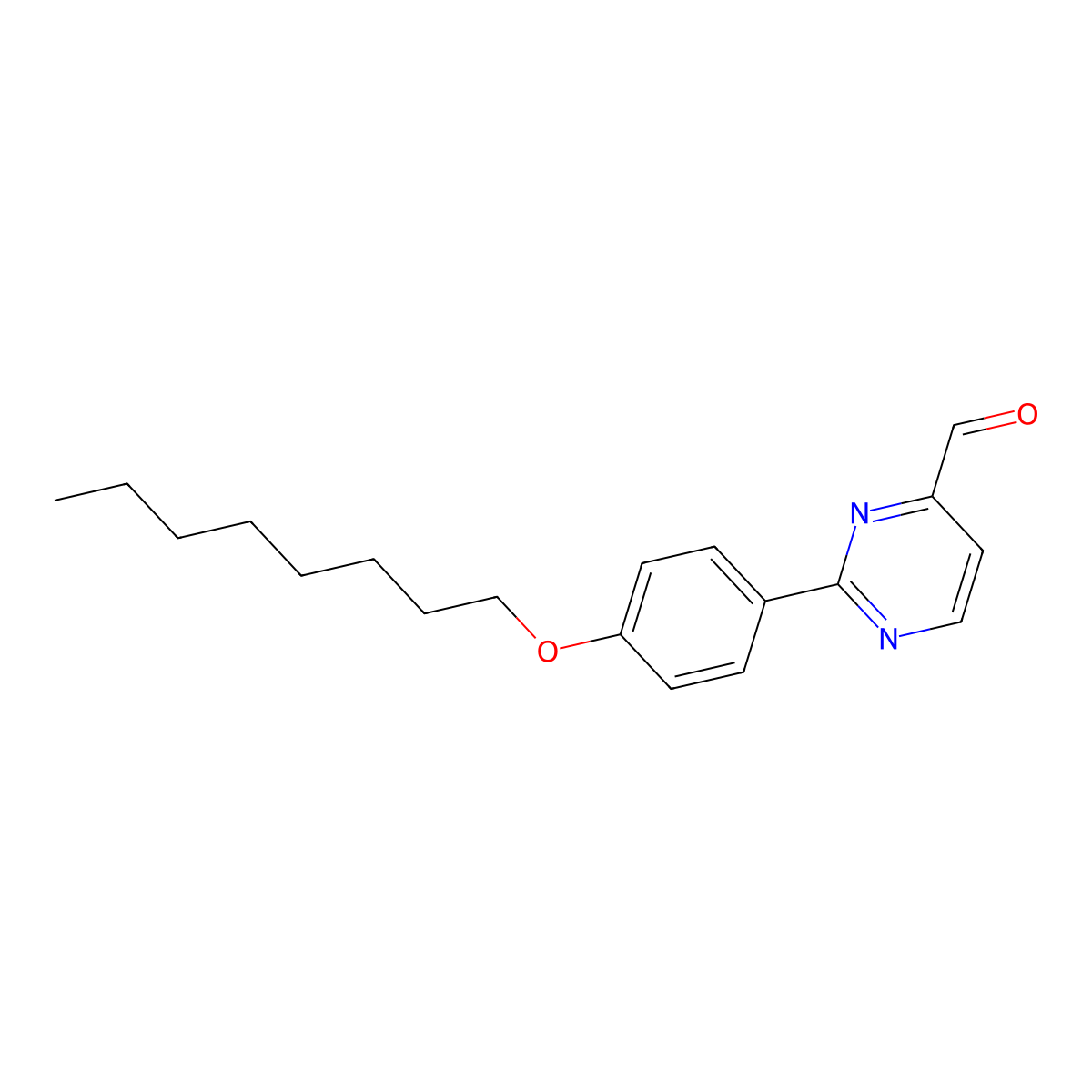 2-(4-Octoxyphenyl)pyrimidine-4-carbaldehyde molecular structure, CAS 477889-24-0