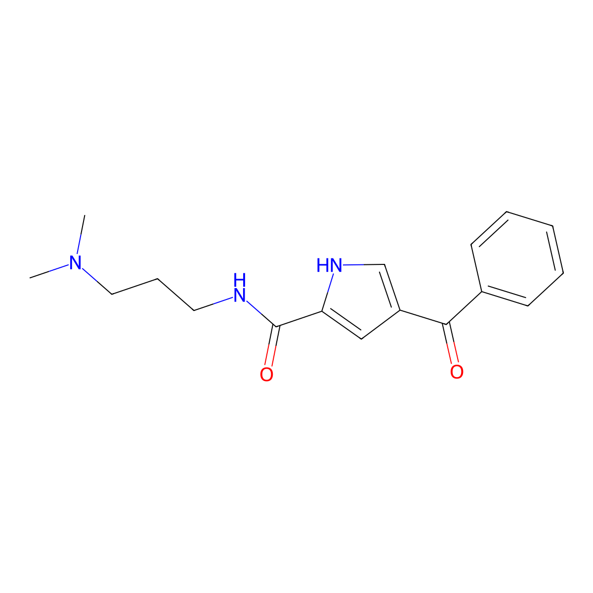 4-benzoyl-N-[3-(dimethylamino)propyl]-1H-pyrrole-2-carboxamide molecular structure, CAS 477889-30-8