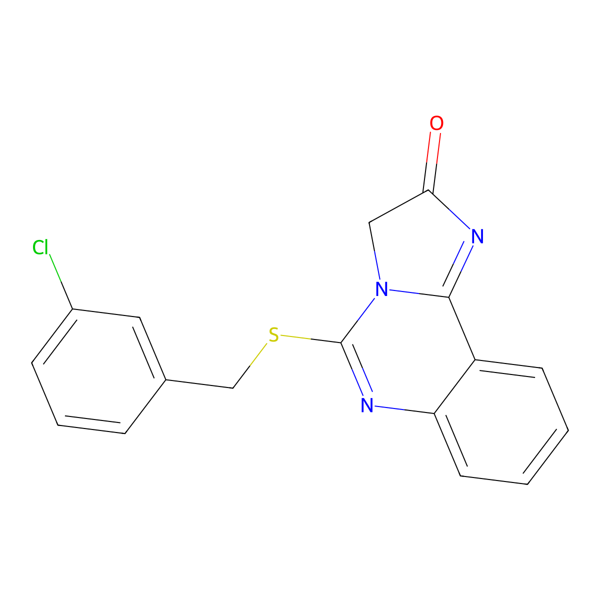 5-[(3-chlorobenzyl)sulfanyl]imidazo[1,2-c]quinazolin-2(3H)-one molecular structure, CAS 477889-49-9