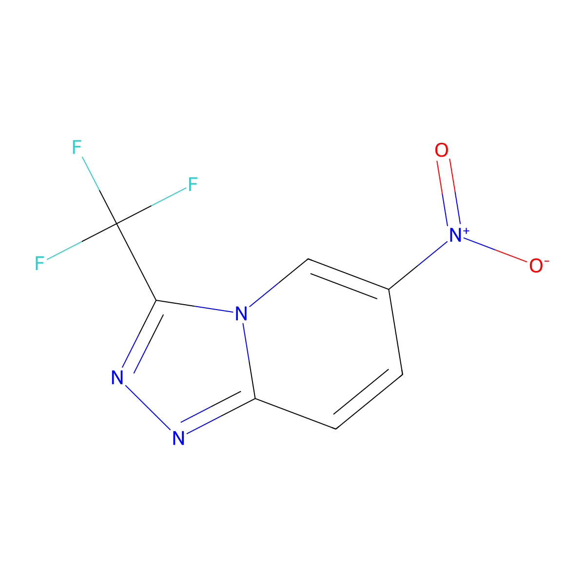 6-Nitro-3-(trifluoromethyl)-[1,2,4]triazolo[4,3-a]pyridine molecular structure, CAS 477889-67-1