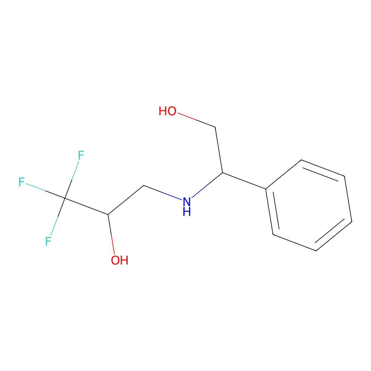 1,1,1-Trifluoro-3-[(2-hydroxy-1-phenylethyl)amino]propan-2-ol molecular structure, CAS 477889-78-4
