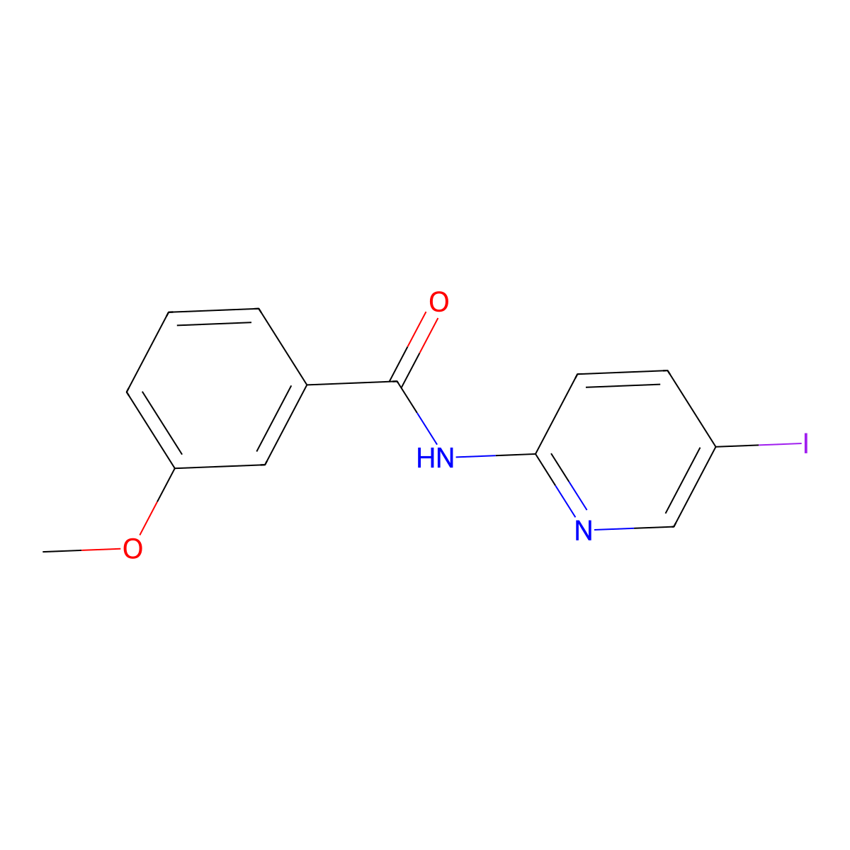 N-(5-iodopyridin-2-yl)-3-methoxybenzamide molecular structure, CAS 477889-80-8
