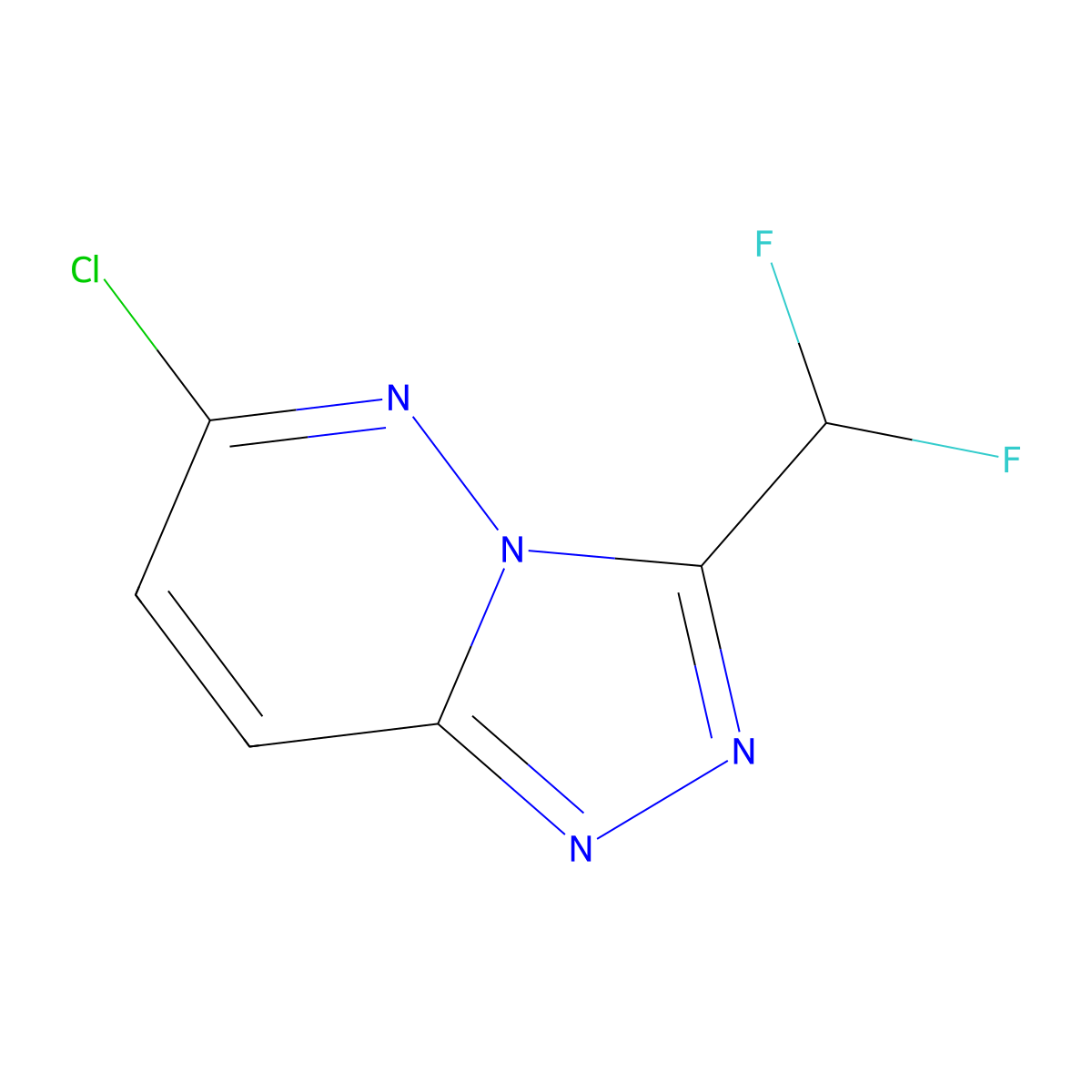 6-Chloro-3-(difluoromethyl)-[1,2,4]triazolo[4,3-b]pyridazine molecular structure, CAS 477889-88-6