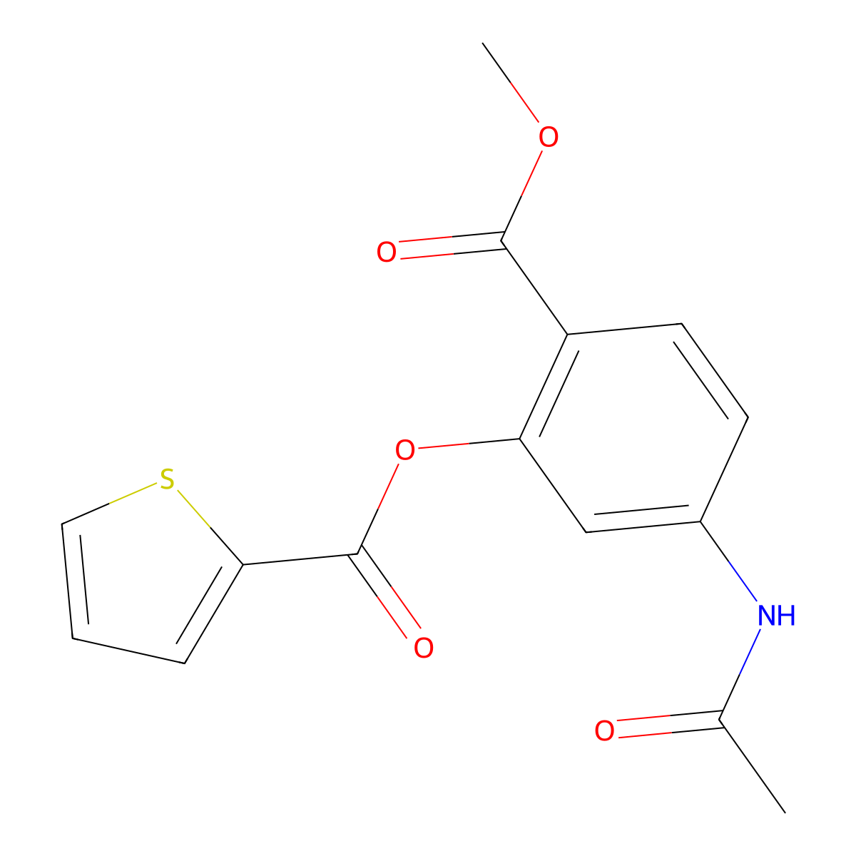 5-(Acetylamino)-2-(methoxycarbonyl)phenyl 2-thiophenecarboxylate molecular structure, CAS 477890-02-1