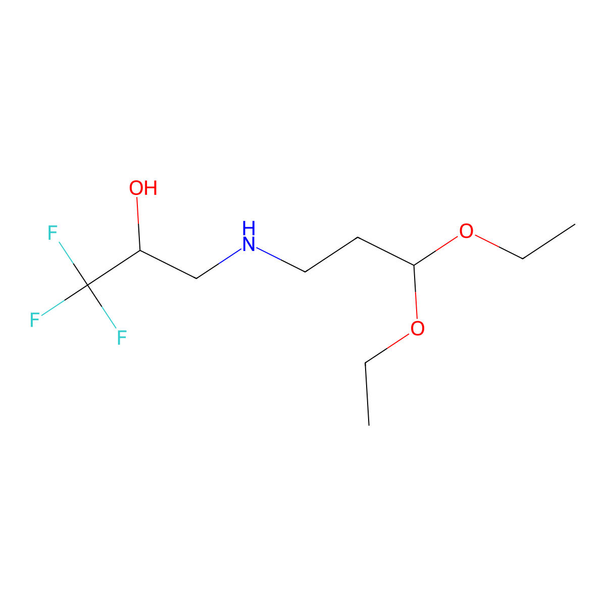 3-[(3,3-Diethoxypropyl)amino]-1,1,1-trifluoro-2-propanol molecular structure, CAS 477890-03-2
