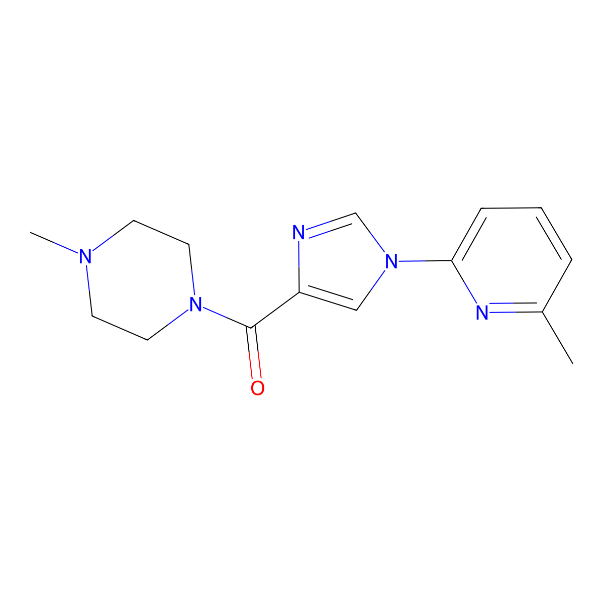 (4-methylpiperazino)[1-(6-methyl-2-pyridinyl)-1H-imidazol-4-yl]methanone molecular structure, CAS 477890-15-6