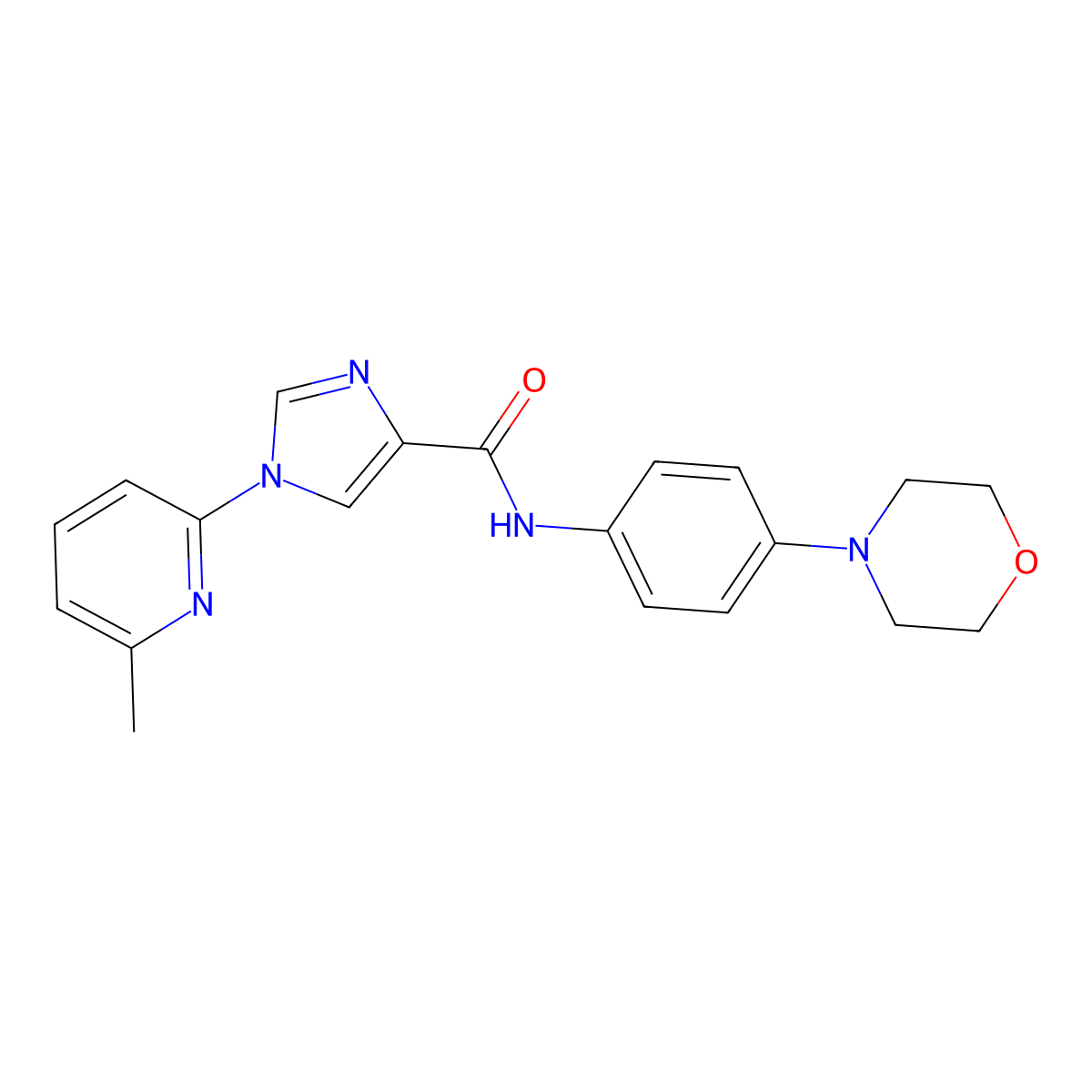1-(6-methyl-2-pyridinyl)-N-(4-morpholinophenyl)-1H-imidazole-4-carboxamide molecular structure, CAS 477890-18-9