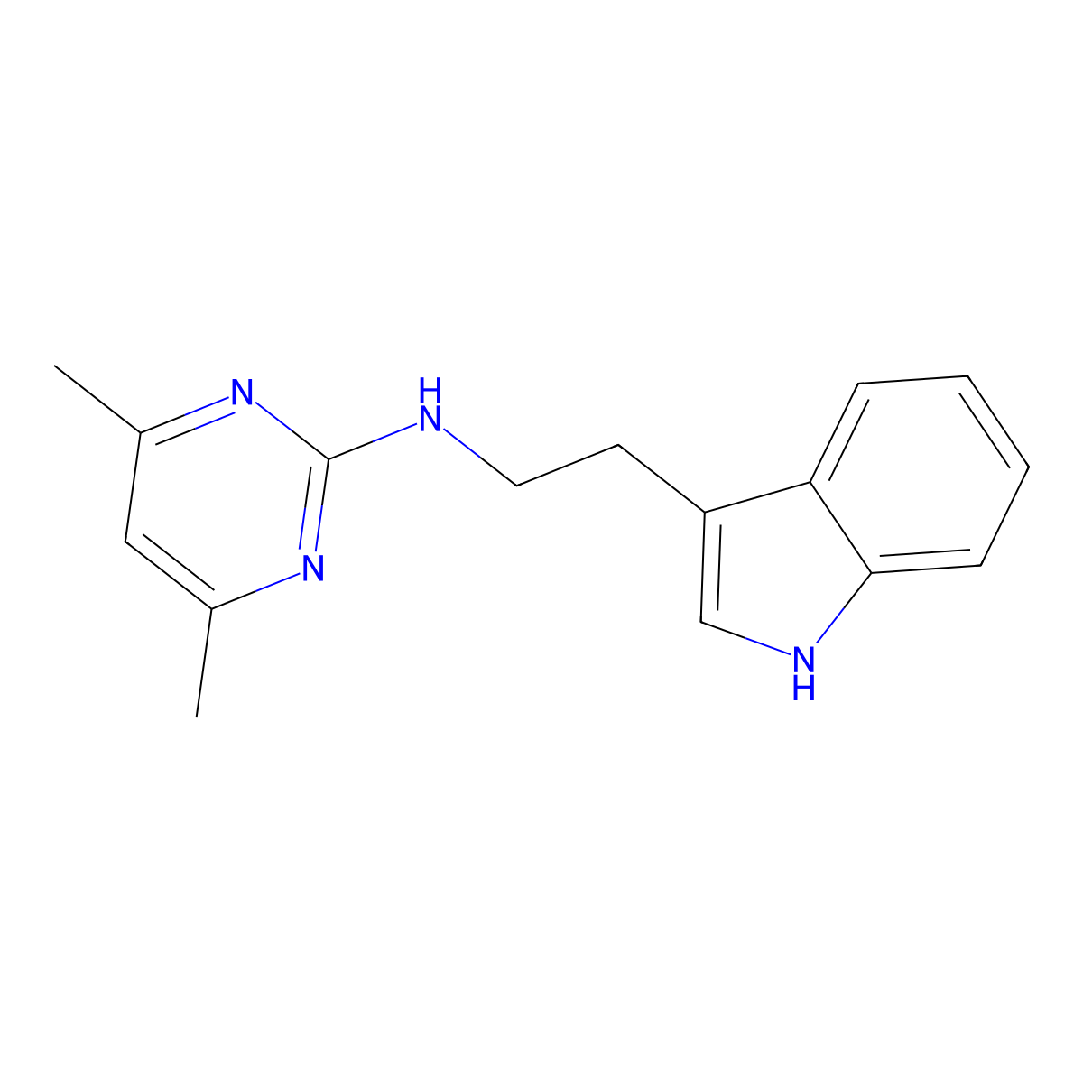 N-[2-(1H-indol-3-yl)ethyl]-4,6-dimethylpyrimidin-2-amine molecular structure, CAS 477890-20-3